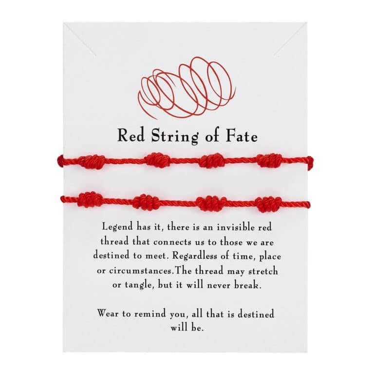 Bracelet fil rouge 7 nœuds