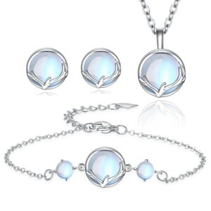 Ensemble bijoux femme argent et bois de cerf 1