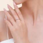 Ailmay – bagues rondes en argent Sterling 100%, empilables, éblouissantes, en zircon cubique, pour femmes, bijoux de mariage, de fiançailles, cadeau, 925 2