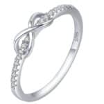 bague de promesse pour femme en argent - amour infini