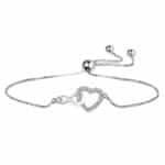 bracelet couple coeur sur fond blanc