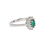 Bague de promesse femme en argent profil