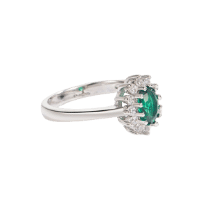 Bague de promesse femme en argent profil