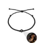 Bracelet avec photo dedans_noir pour couple
