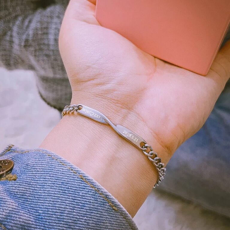 bracelet personnalisé coupe gravure homme