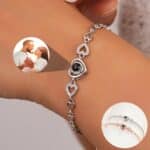 Bracelet de projection photo personnalisé poignet femme