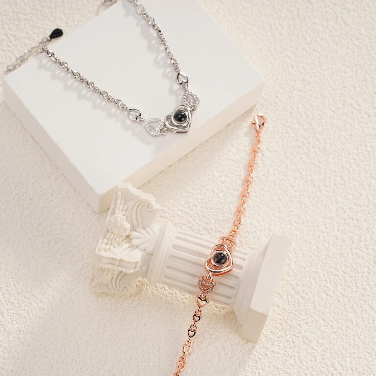 Bracelet de projection photo personnalisé sur packaging