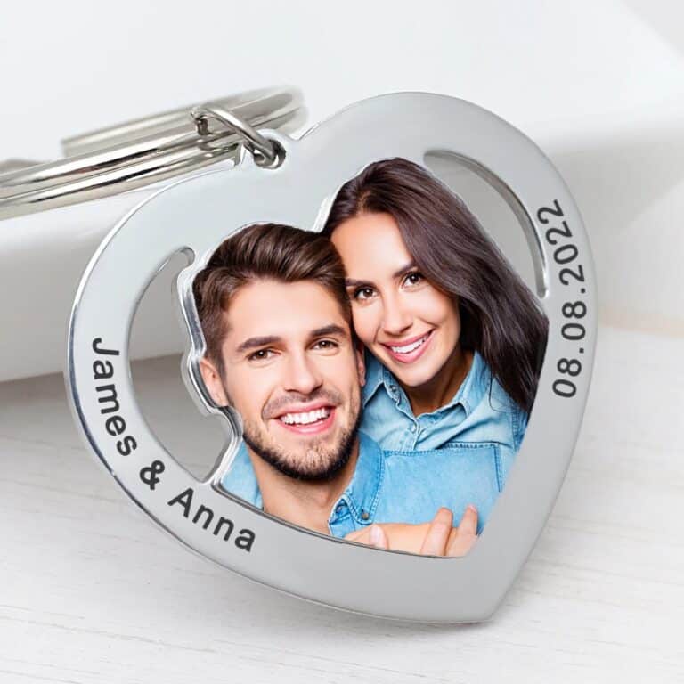 Porte clé couple original photo couleur