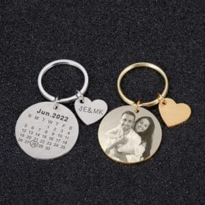 Porte clé couple personnalisable duo