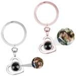 Porte clé photo projection pour couple