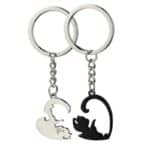 Porte clé couple chat