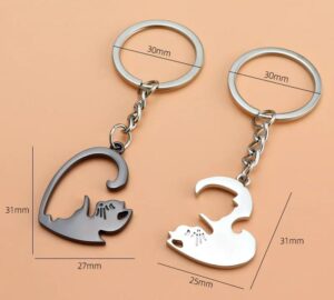 Porte clé couple chat dimensions