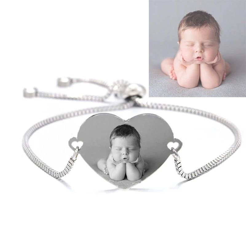 bracelet photo gravé bébé