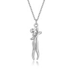 Collier couple enlacé (lot de 2) fond blanc