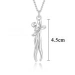 Collier couple enlacé (lot de 2) fond blanc dimensions