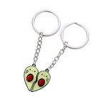 Porte clé couple avocat fond blanc