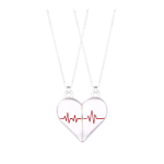 Collier battement de coeur pour couple