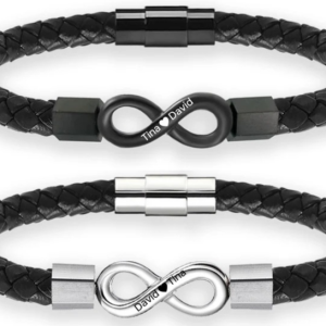Bracelet couple infini à personnaliser
